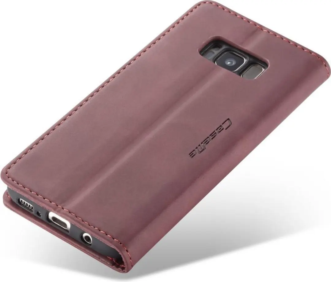 Caseme Book Case Samsung Galaxy S8 - Bordeaux - 2 Pasjes - afbeelding 6 van 6