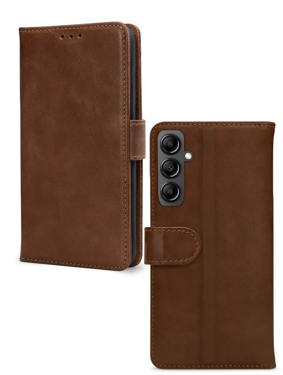 Mobilize Bookcase Hoesje Samsung Galaxy A15 - 4 Stuks - Bruin - afbeelding 6 van 6
