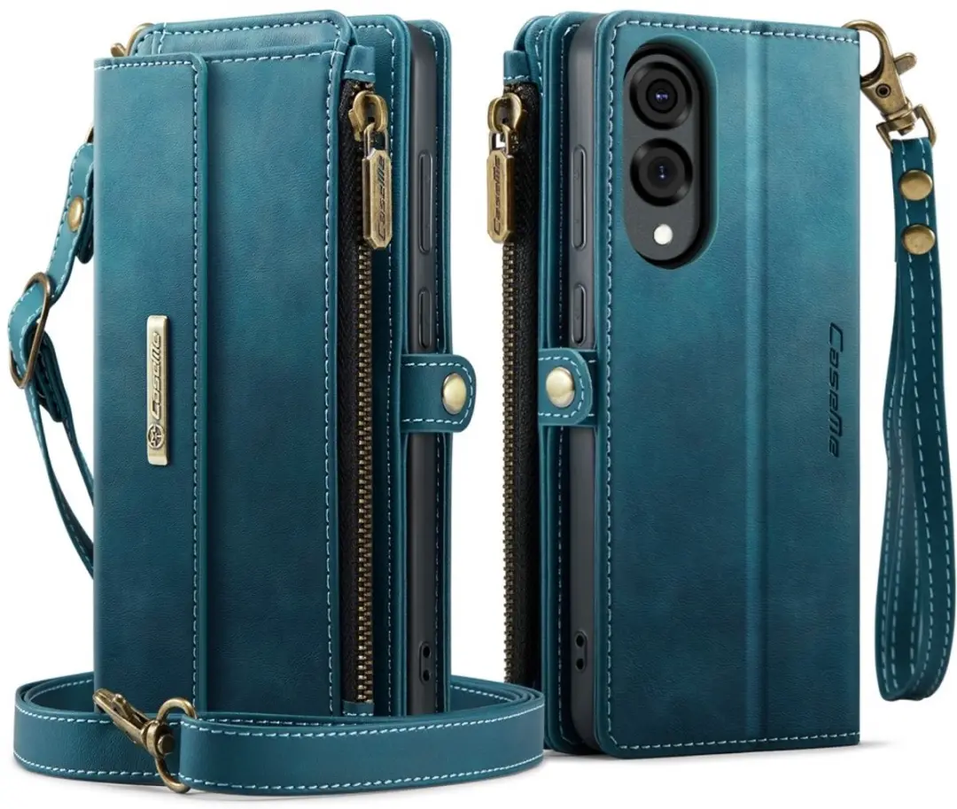 Caseme Samsung Galaxy S25 Edge Hoesje Blauw - 9 Pasjes