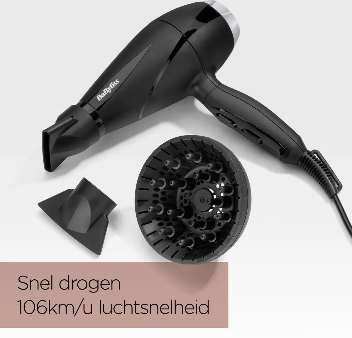 BaByliss Style Pro 2100 Föhn 6710DE - 2100W - Zwart