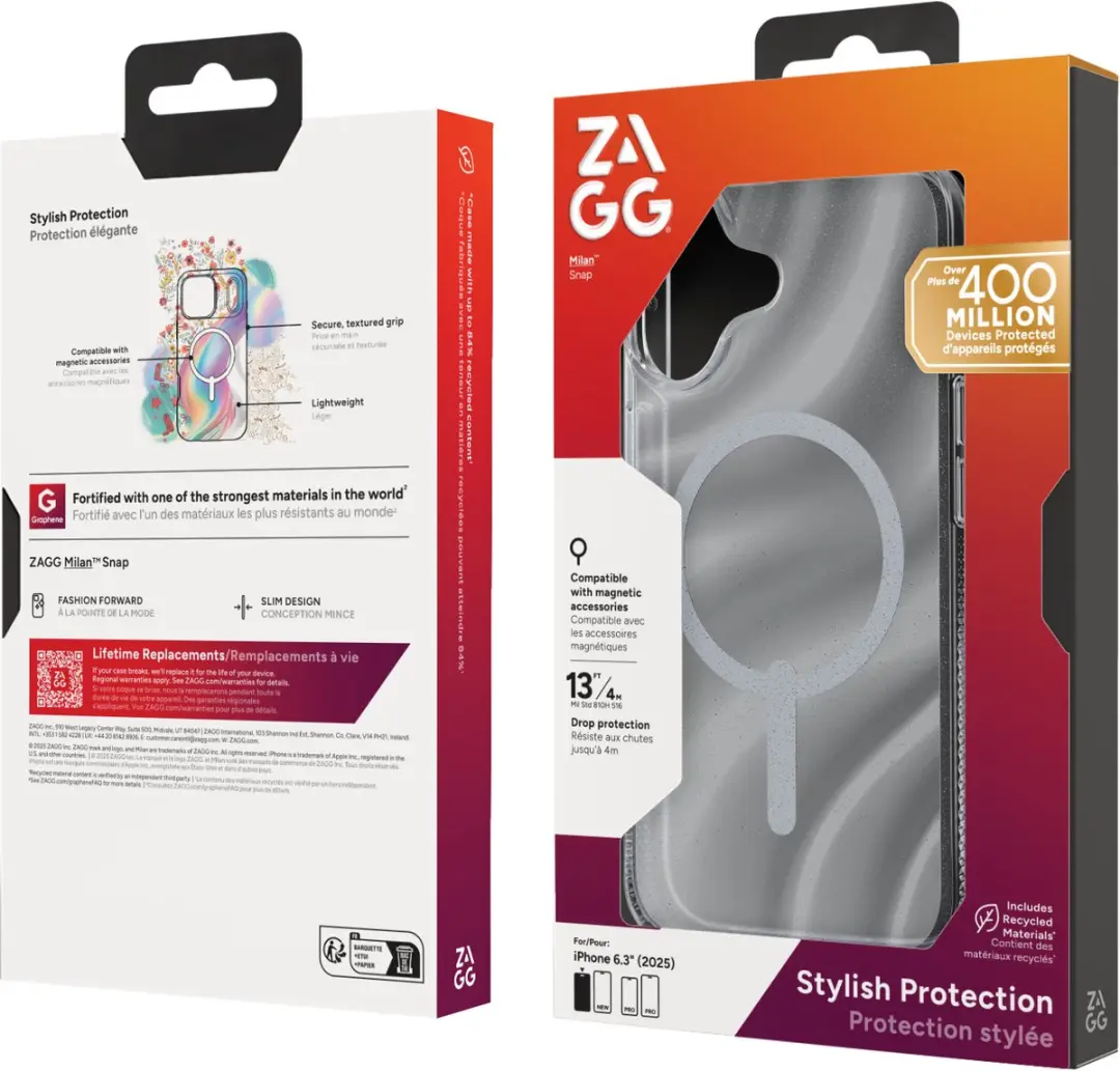 ZAGG Milan Snap Hoesje iPhone 17 - Paars Glitter - 702318996