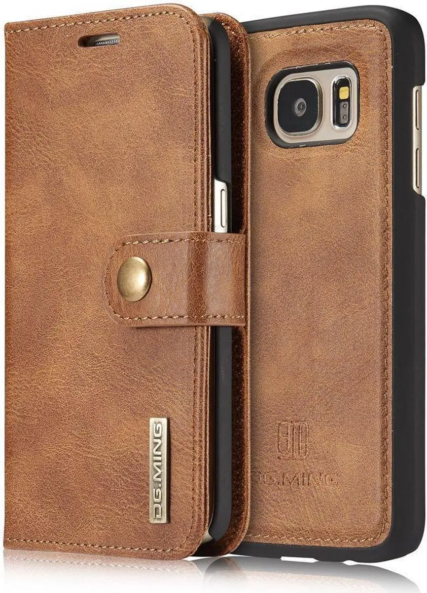 DG.Ming Samsung Galaxy S7 Leren Hoesje - 3 Pasjes - Bruin - afbeelding 6 van 6