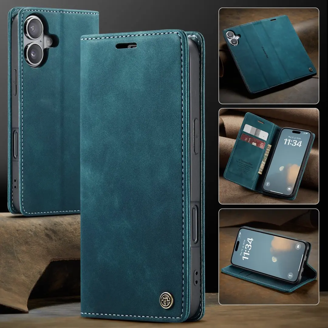 Caseme 013 Book Case iPhone 17 Hoesje - Blauw