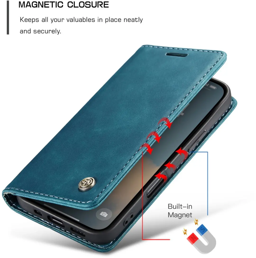 Caseme 013 Book Case iPhone 17 Hoesje - Blauw