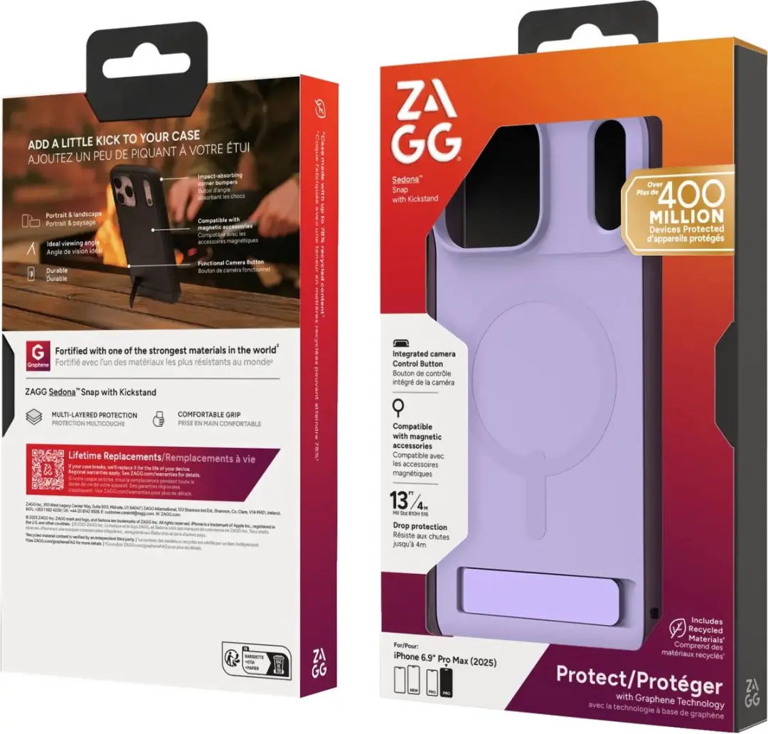 ZAGG Sedona Snap Kickstand Hoesje iPhone 17 Pro Max - Paars