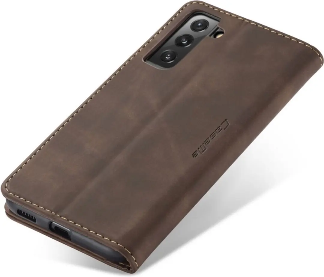 Caseme 013 Book Case Hoesje - Samsung Galaxy S22 - Donkerbruin