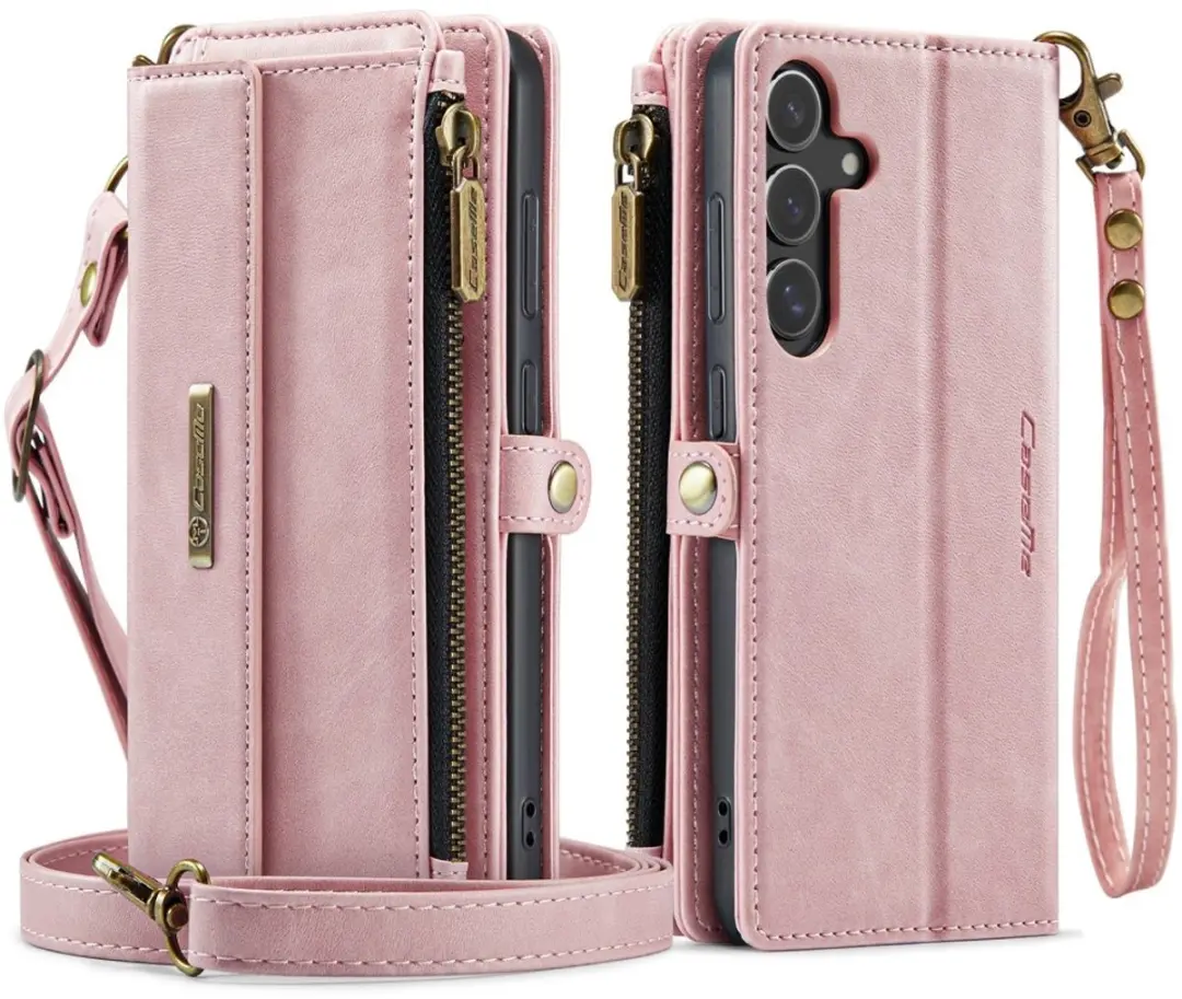 Caseme Hoesje Samsung Galaxy S25 Plus Portemonnee - 9 Pasjes - Lichtroze