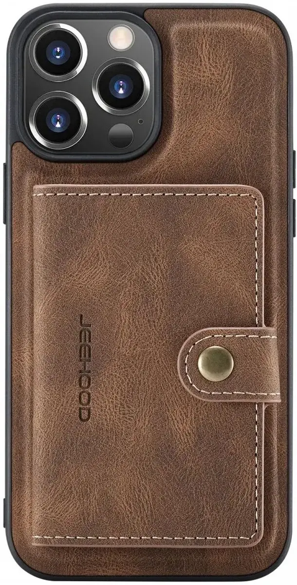 CaseMe JH-01 Hoesje iPhone 13 - Bruin - afbeelding 6 van 6