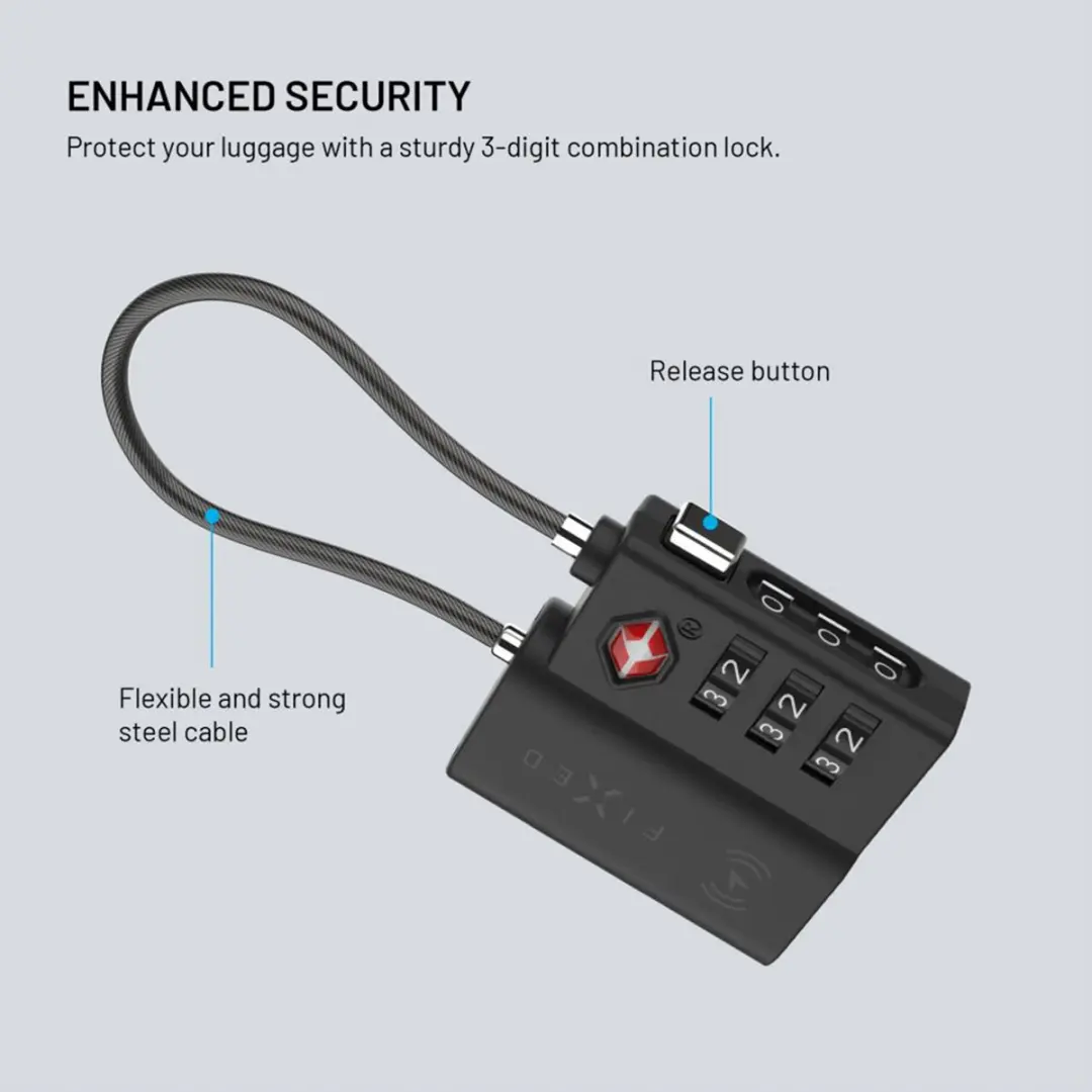 Fixed Tag Lock FIXTAG-LC-BK TSA Reisslot - Zwart - afbeelding 6 van 6