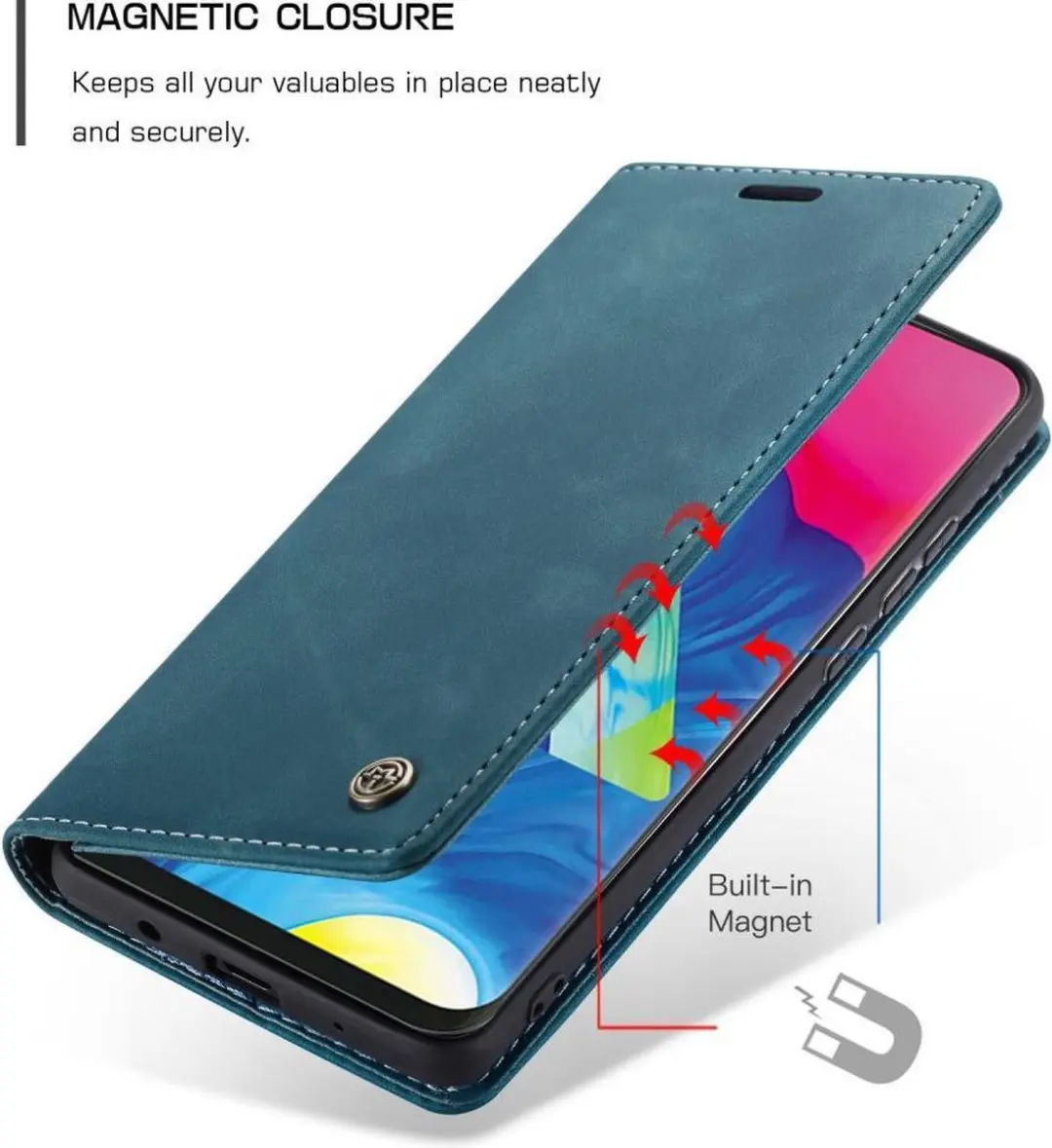 Caseme Book Case Samsung Galaxy A10 - Blauw