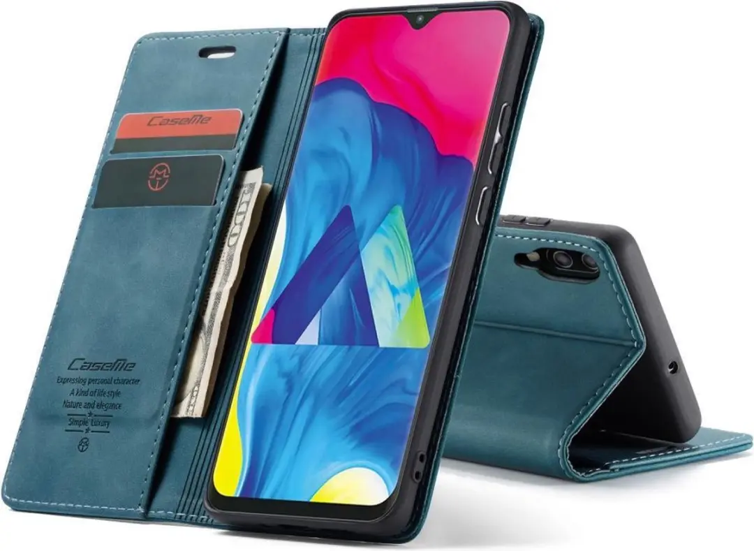 Caseme Book Case Samsung Galaxy A10 - Blauw - afbeelding 6 van 6