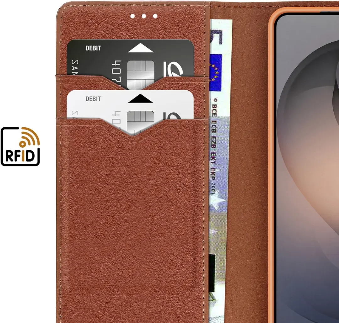 Dux Ducis Folio-IVO-BR-S26U Portemonneehoesje - Samsung Galaxy S26 Ultra - Bruin