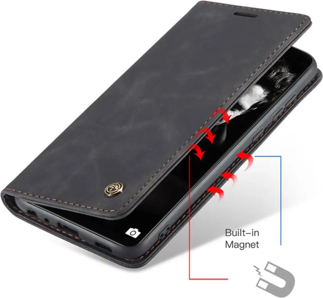 Caseme Hoesje Samsung Galaxy A72 5G Wallet Book - Zwart A726-10 - afbeelding 6 van 6