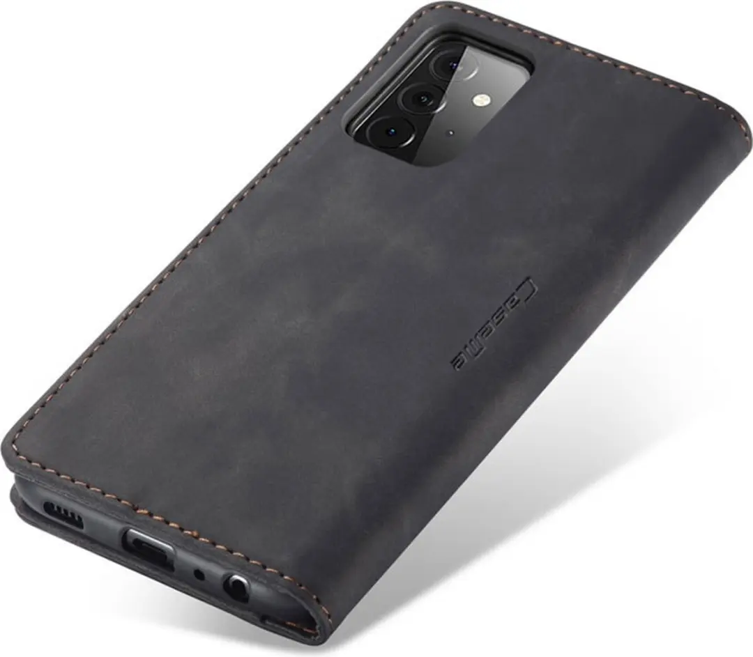 Caseme Hoesje Samsung Galaxy A72 5G Wallet Book - Zwart A726-10