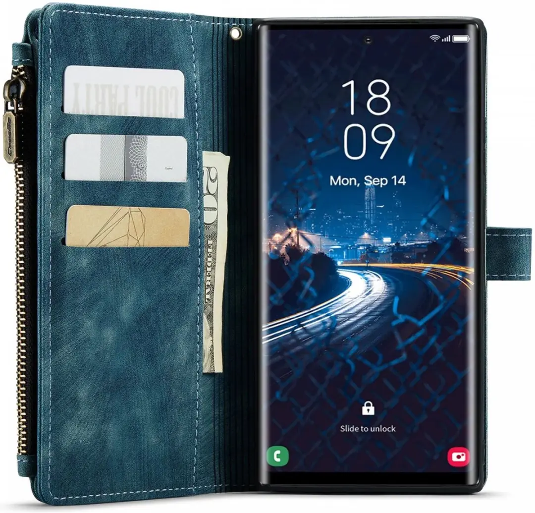CaseMe C30 Hoesje Samsung Galaxy S24 Ultra - Blauw