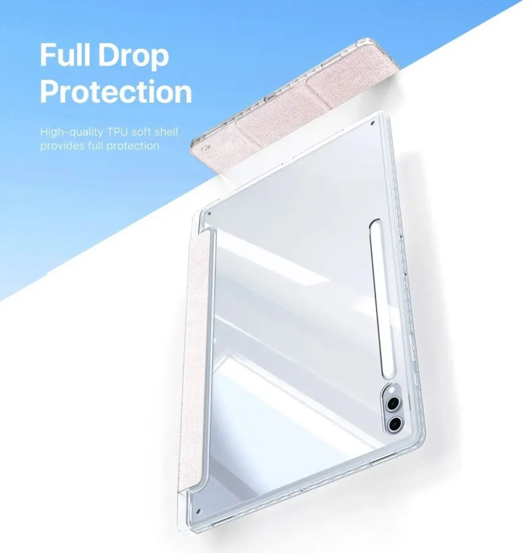 Dux Ducis Unid Tri-Fold Hoes Samsung Galaxy Tab S10 Ultra - Roze