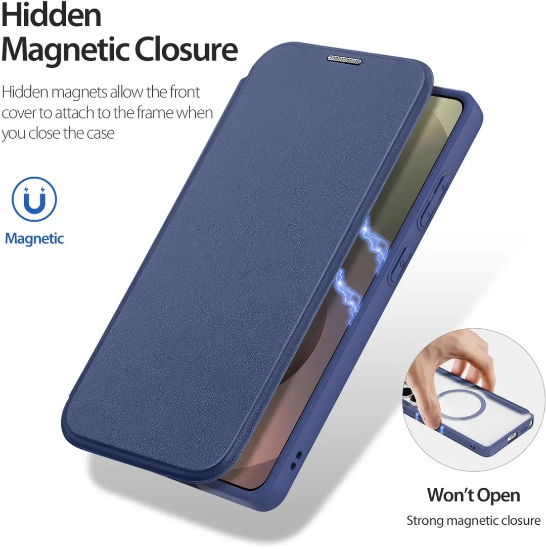 Dux Ducis Skin X Pro Series Book Case - Samsung Galaxy S26 Ultra - MagSafe - Blauw