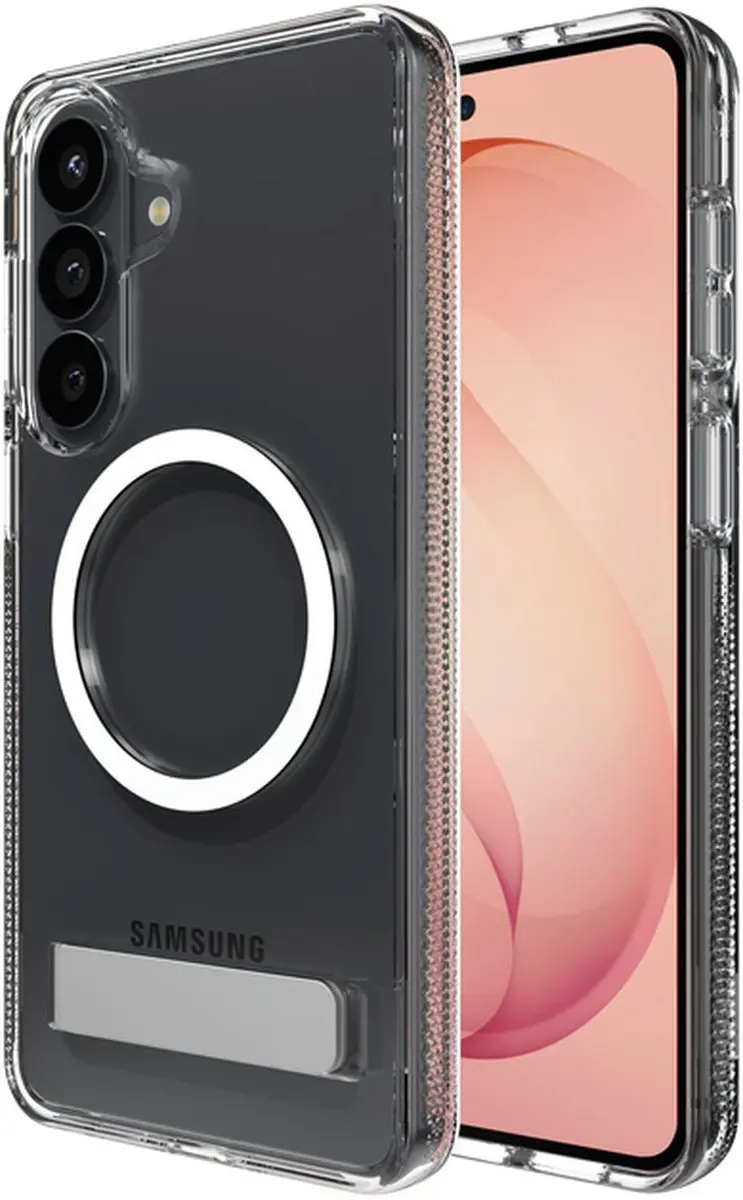 ZAGG Crystal Palace Snap Kickstand - Hoesje S26 Plus - 4M Valbescherming - Transparant