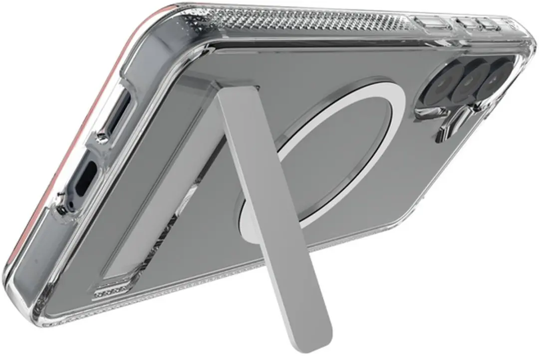 ZAGG Crystal Palace Snap Kickstand - Hoesje S26 Plus - 4M Valbescherming - Transparant