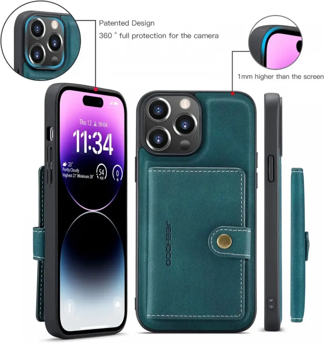 Caseme JH-01 Hoesje iPhone 15 Pro Max - Blauw - afbeelding 6 van 6