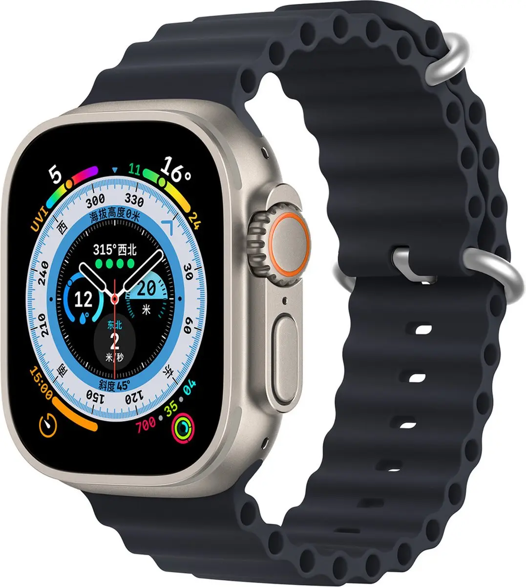 Dux Ducis Strap Horlogeband Siliconen Grijs - 45/44/42mm - afbeelding 6 van 6