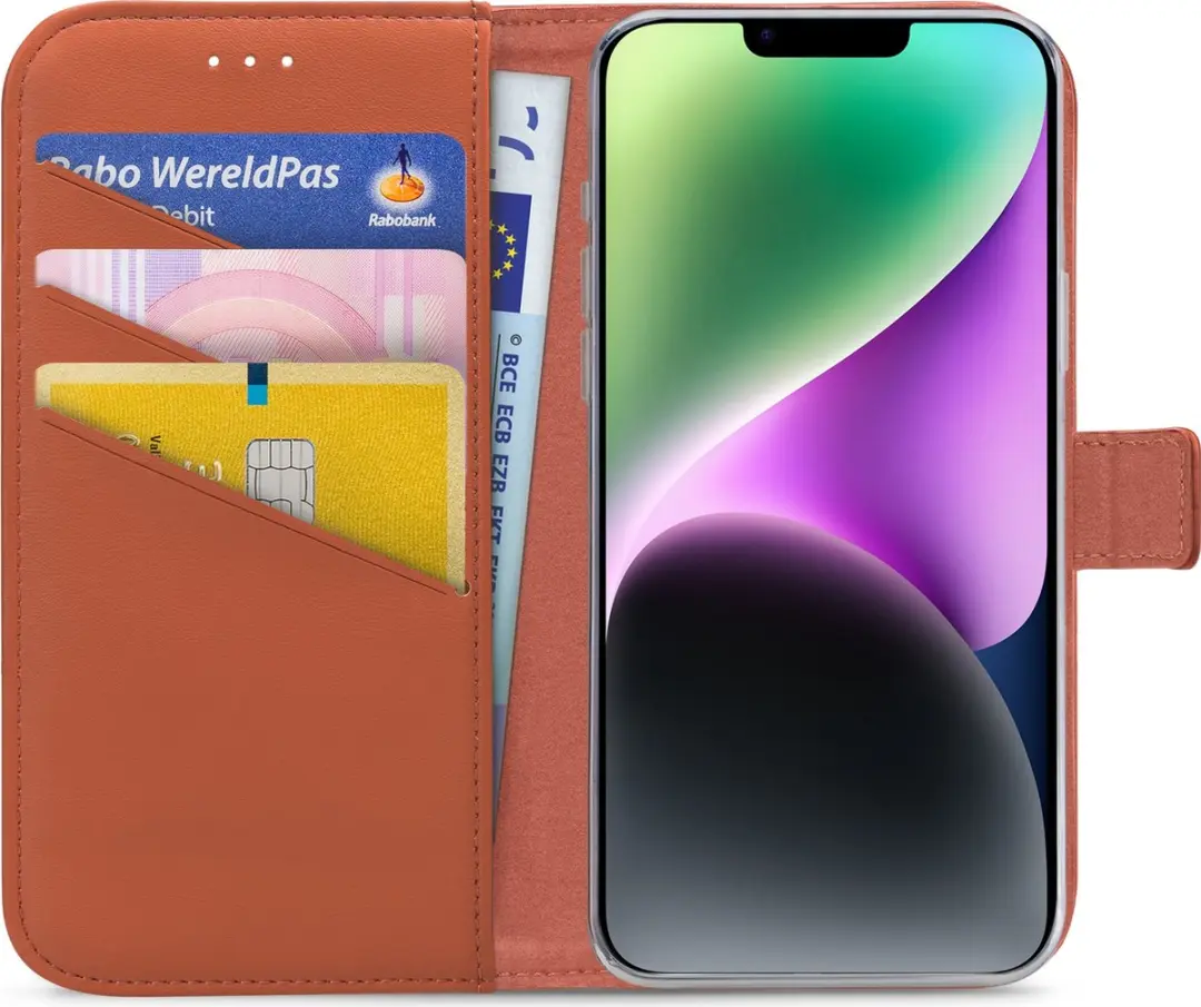 My Style MSFWLT1447 Telefoonhoesje iPhone 14 Plus - 3 Pasjes Rood