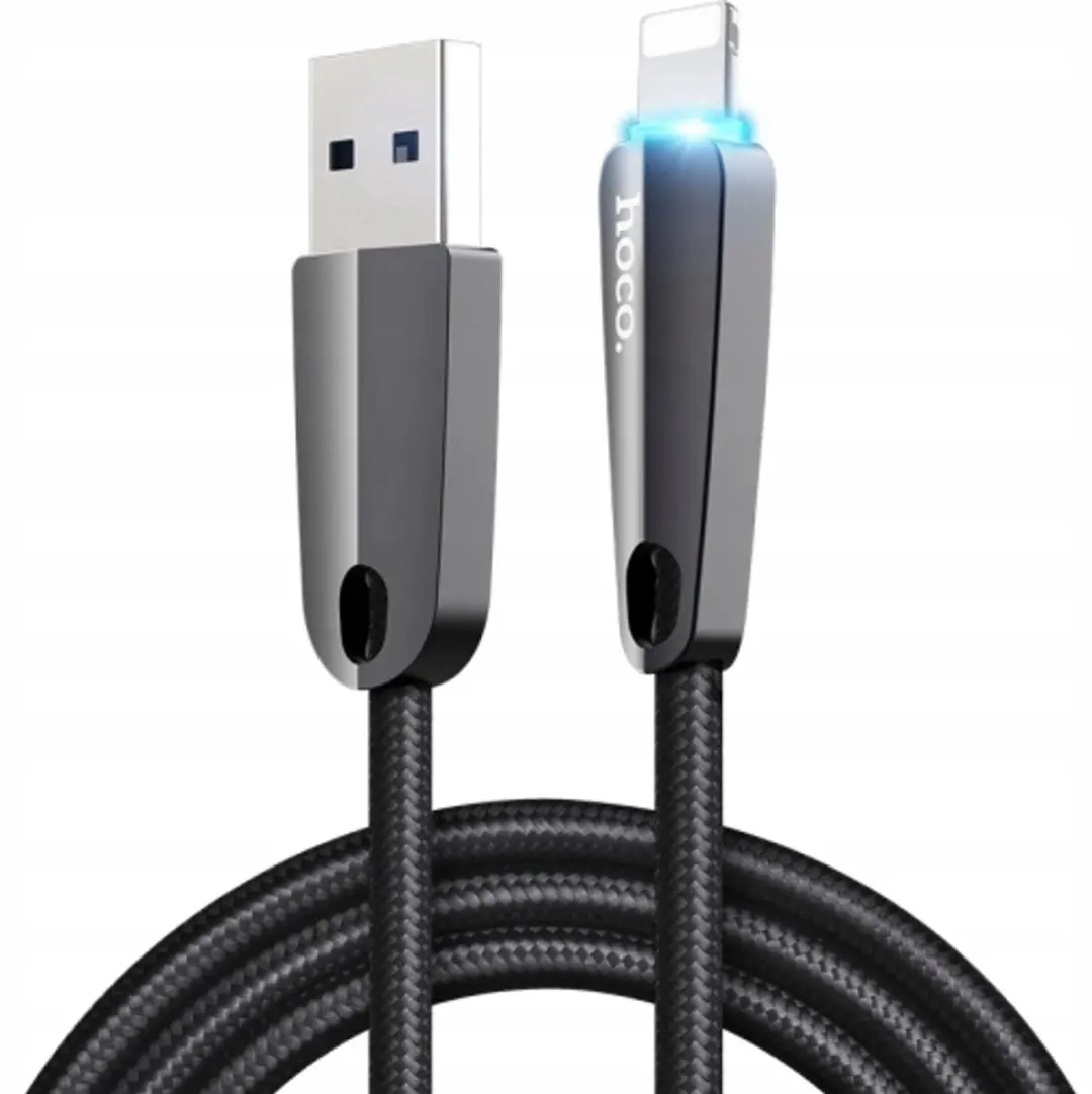 Hoco U35 USB naar Lightning-kabel 1,2m - Zwart