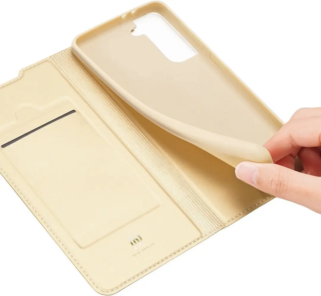 Dux Ducis Pro Serie Slim Wallethoes - Samsung Galaxy S21+ - Goud