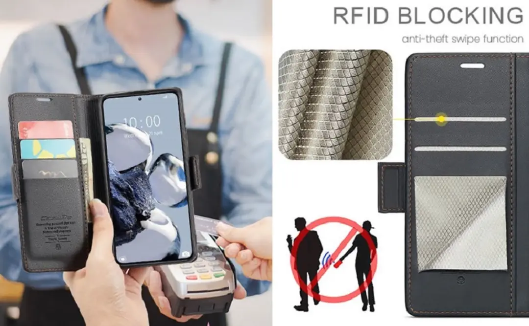Caseme Wallet Case Xiaomi 12T/12T Pro RFID - Zwart