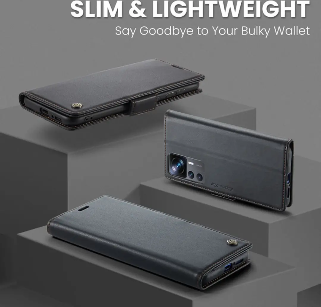 Caseme Wallet Case Xiaomi 12T/12T Pro RFID - Zwart