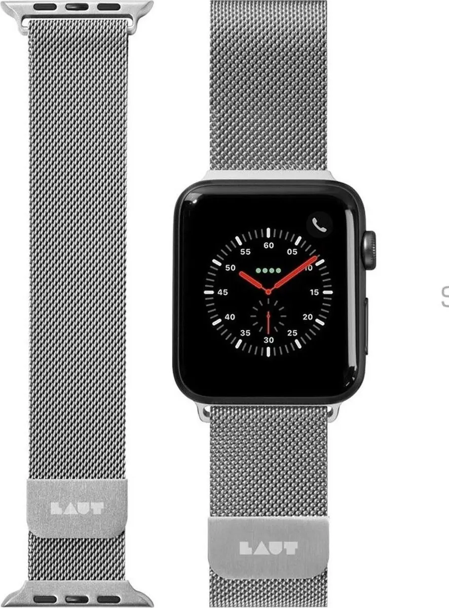 Laut Steel Loop Roestvrijstalen Bandje Apple Watch 41mm - Zilver - afbeelding 6 van 6