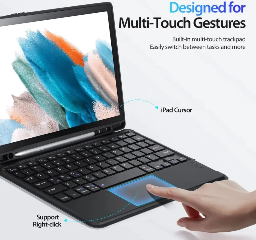 Dux Ducis Toetsenbordhoes Samsung Galaxy Tab A8 2022/2021 - Zwart