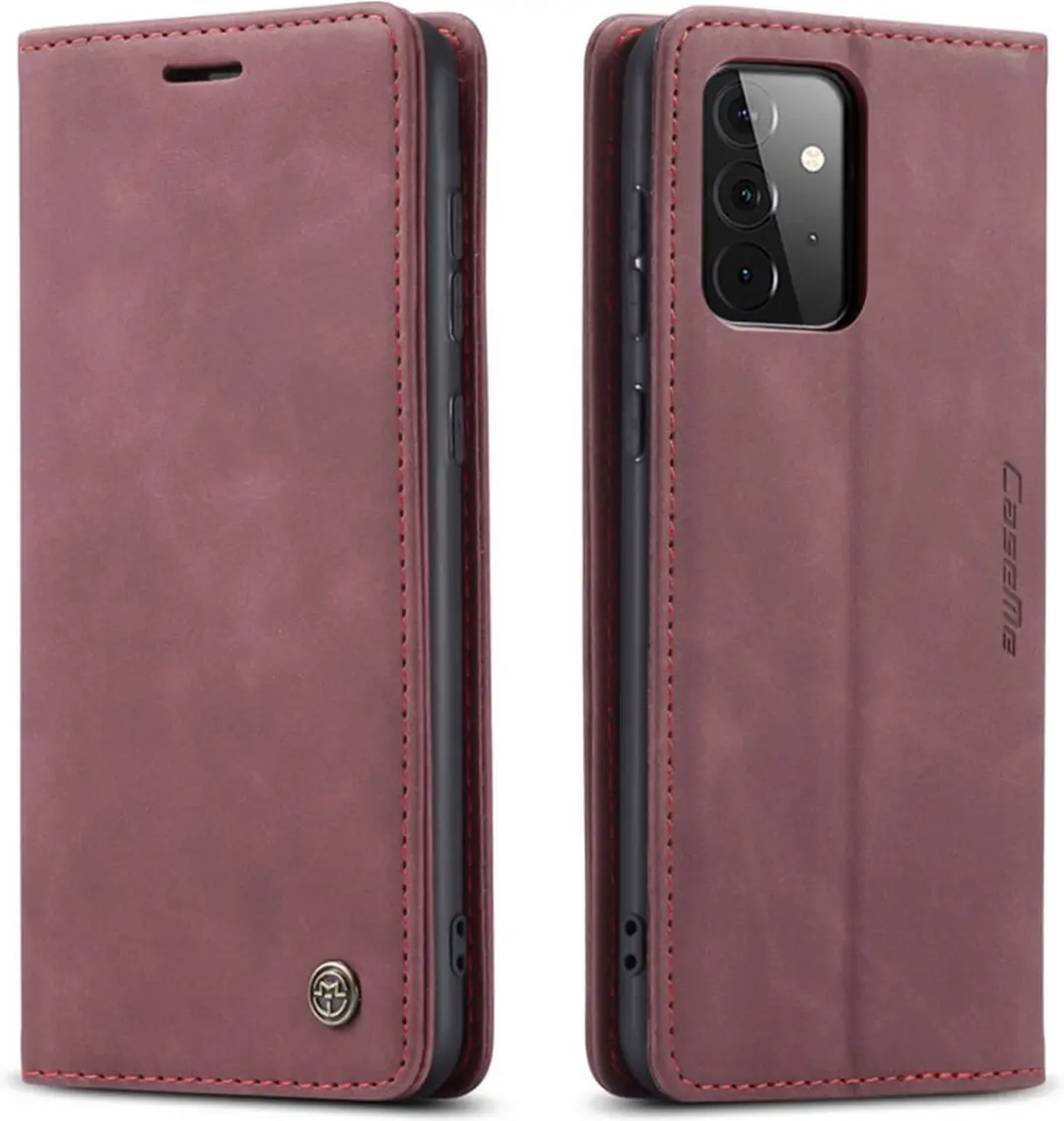 Caseme Samsung Galaxy A72 5G Wallet Book Hoesje - Magneetsluiting - Rood - A726-12