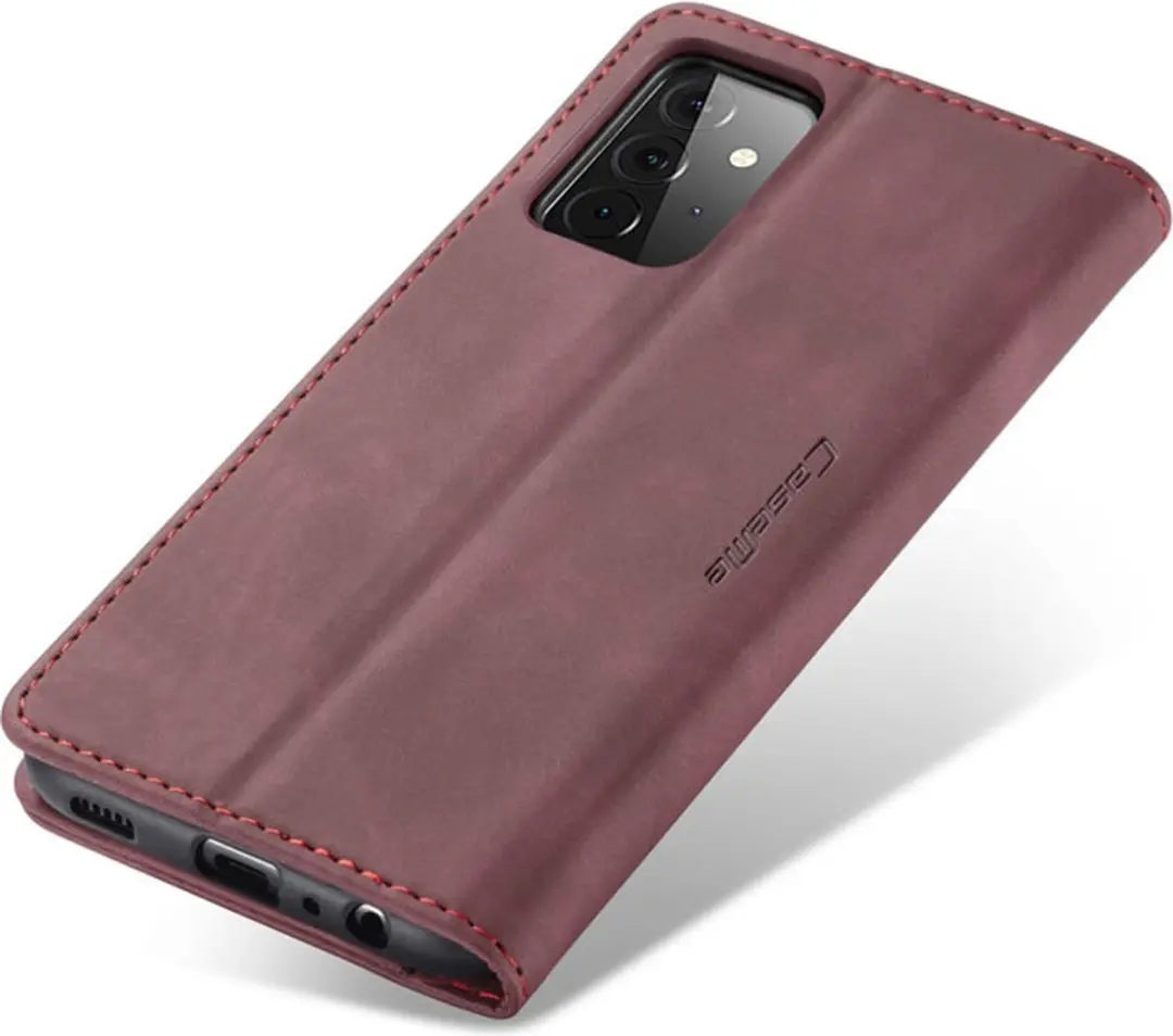 Caseme Samsung Galaxy A72 5G Wallet Book Hoesje - Magneetsluiting - Rood - A726-12