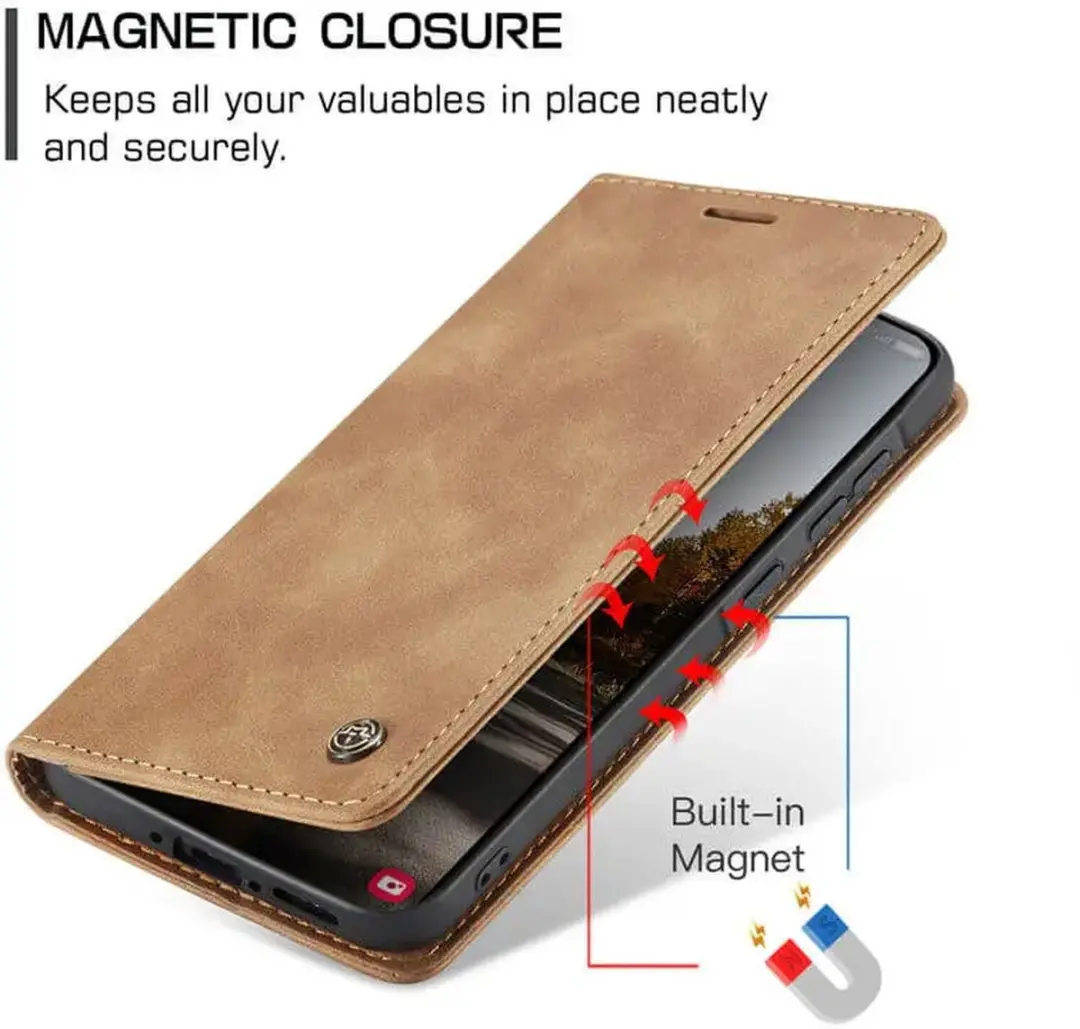 Caseme 013 Hoesje Samsung Galaxy A37 - Book Case Bruin