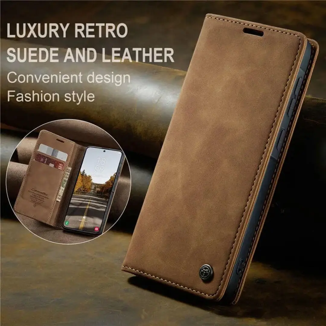 Caseme 013 Hoesje Samsung Galaxy A37 - Book Case Bruin