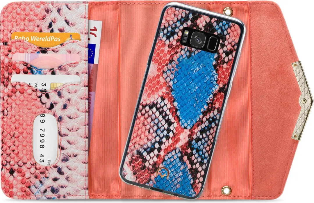 Mobilize Velvet Clutch Samsung Galaxy S8 - Rood - 4 Pasjes