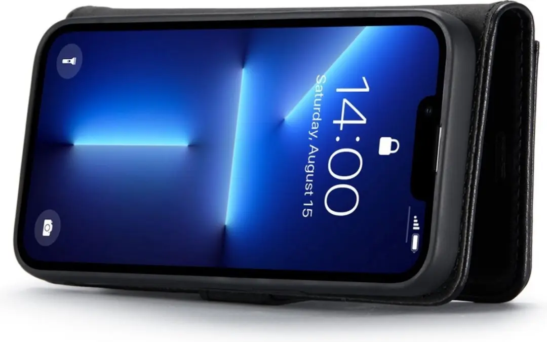 DG.MING iPhone 15 Pro Max Hoesje 2-in-1 Book Case - Zwart - afbeelding 6 van 6