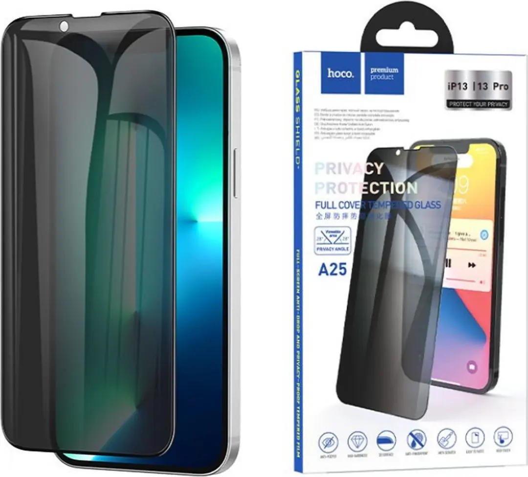 Hoco Privacy Screenprotector Geschikt voor iPhone 13 en iPhone 13 Pro