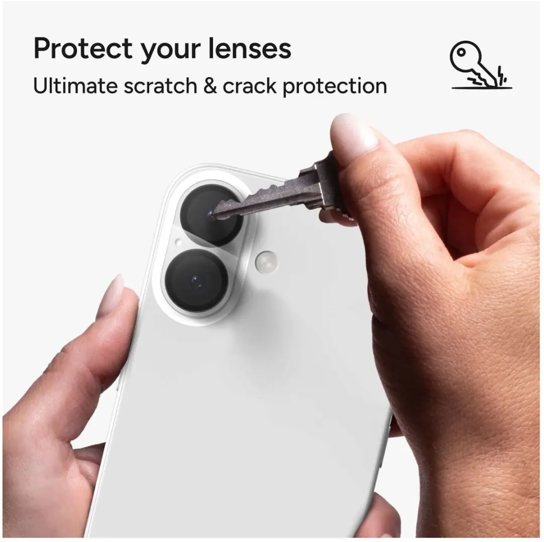 ZAGG Invisibleshield Glass Elite Camera Frame - iPhone 16/16 Plus/17 - Zwart - afbeelding 6 van 6