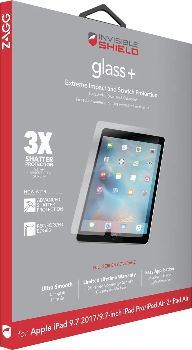 ZAGG InvisibleShield Glass+ Screenprotector 200101105 - Transparant