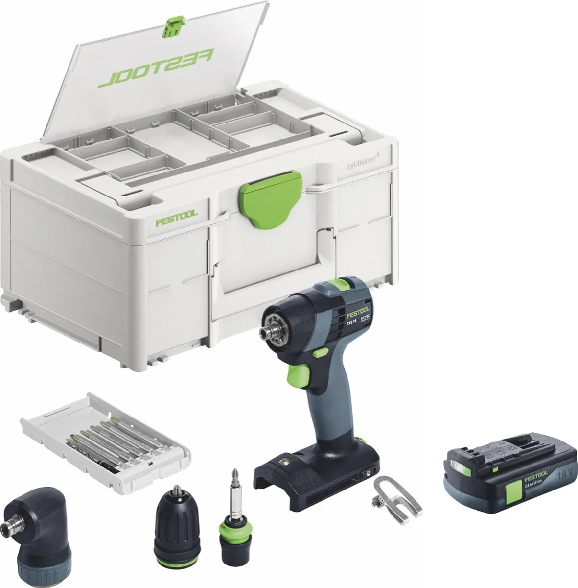 Festool TXS 18 Basisset 577335 Accuboormachine - 40Nm Borstelloos - 1x 3,0Ah Accu - afbeelding 5 van 5