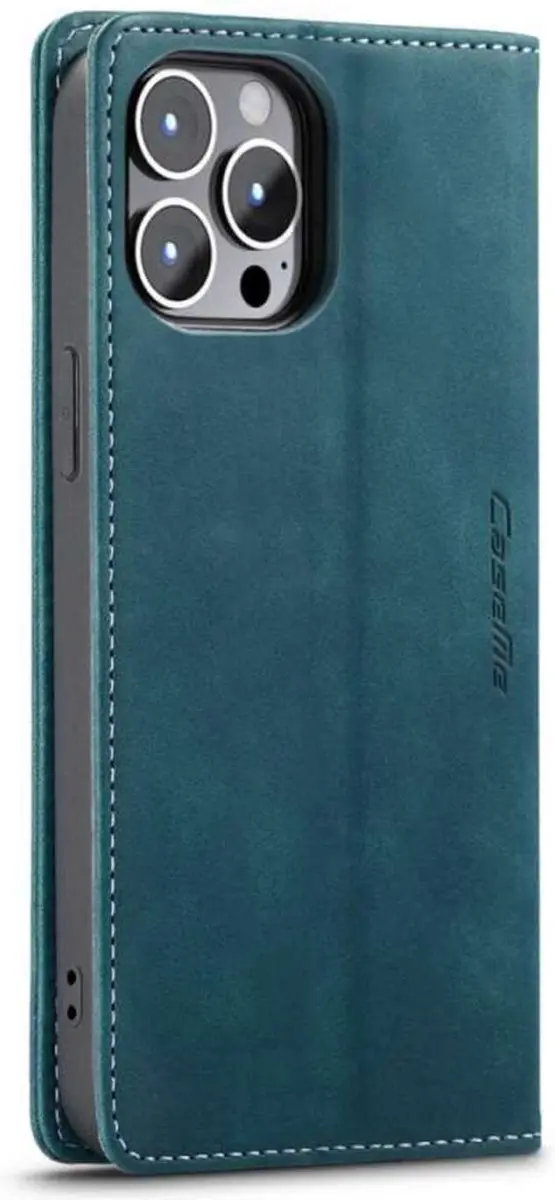 Caseme Retro Wallet Case CSM-37179 - iPhone 14 Pro - Blauw