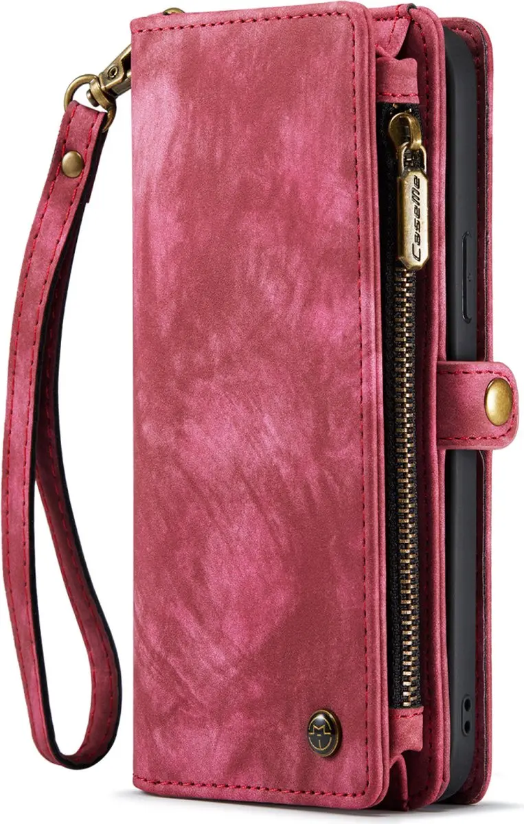 Caseme Vintage Portemonneehoes iPhone 15 Plus - Rood - CSM-39264