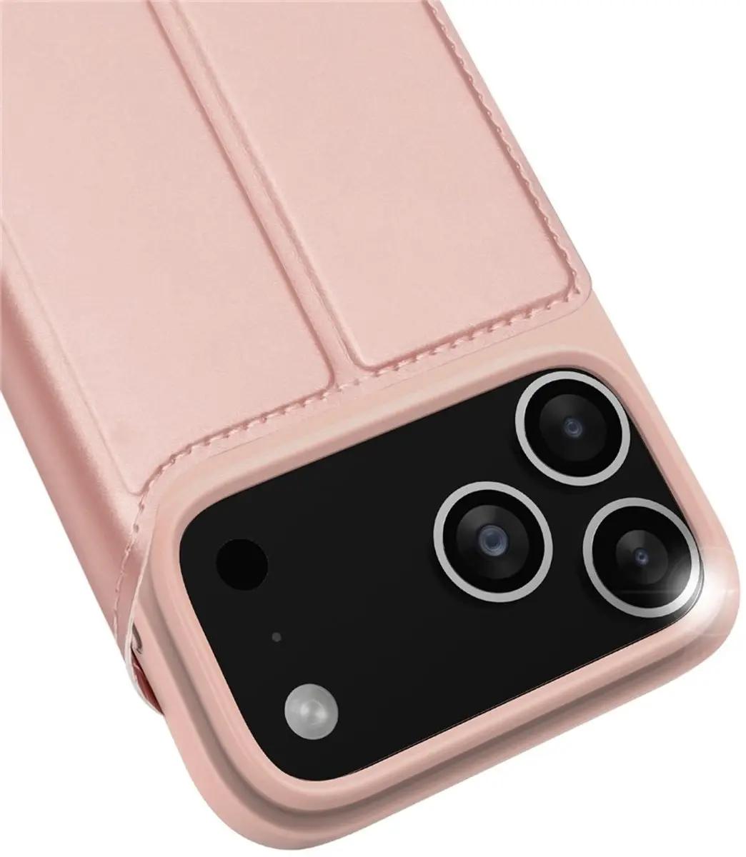 Dux Ducis iPhone 17 Pro Hoesje Rose Goud - Slim Bookcase
