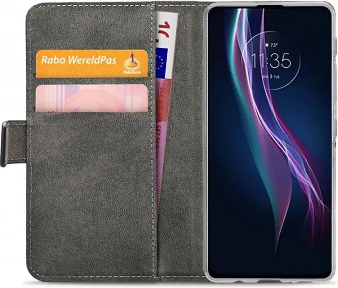 Mobilize Classic Gelly Wallet Book Case Motorola One Fusion Plus - Zwart