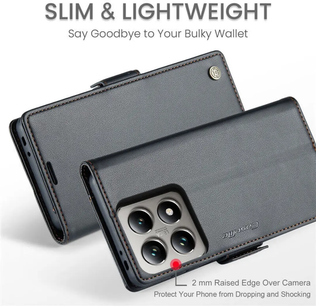 Caseme Wallet Case Xiaomi 14T RFID - Zwart