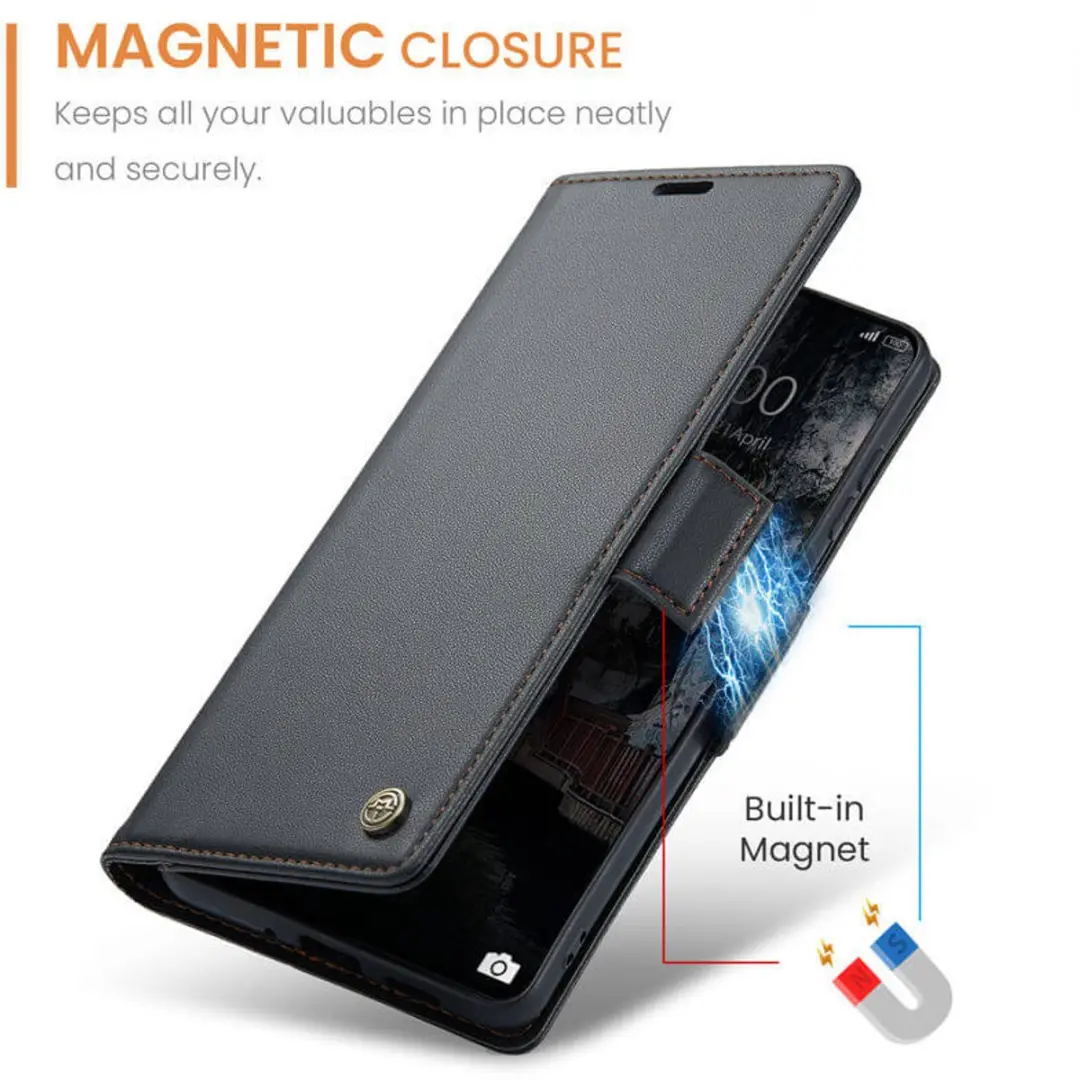 Caseme Wallet Case Xiaomi 14T RFID - Zwart