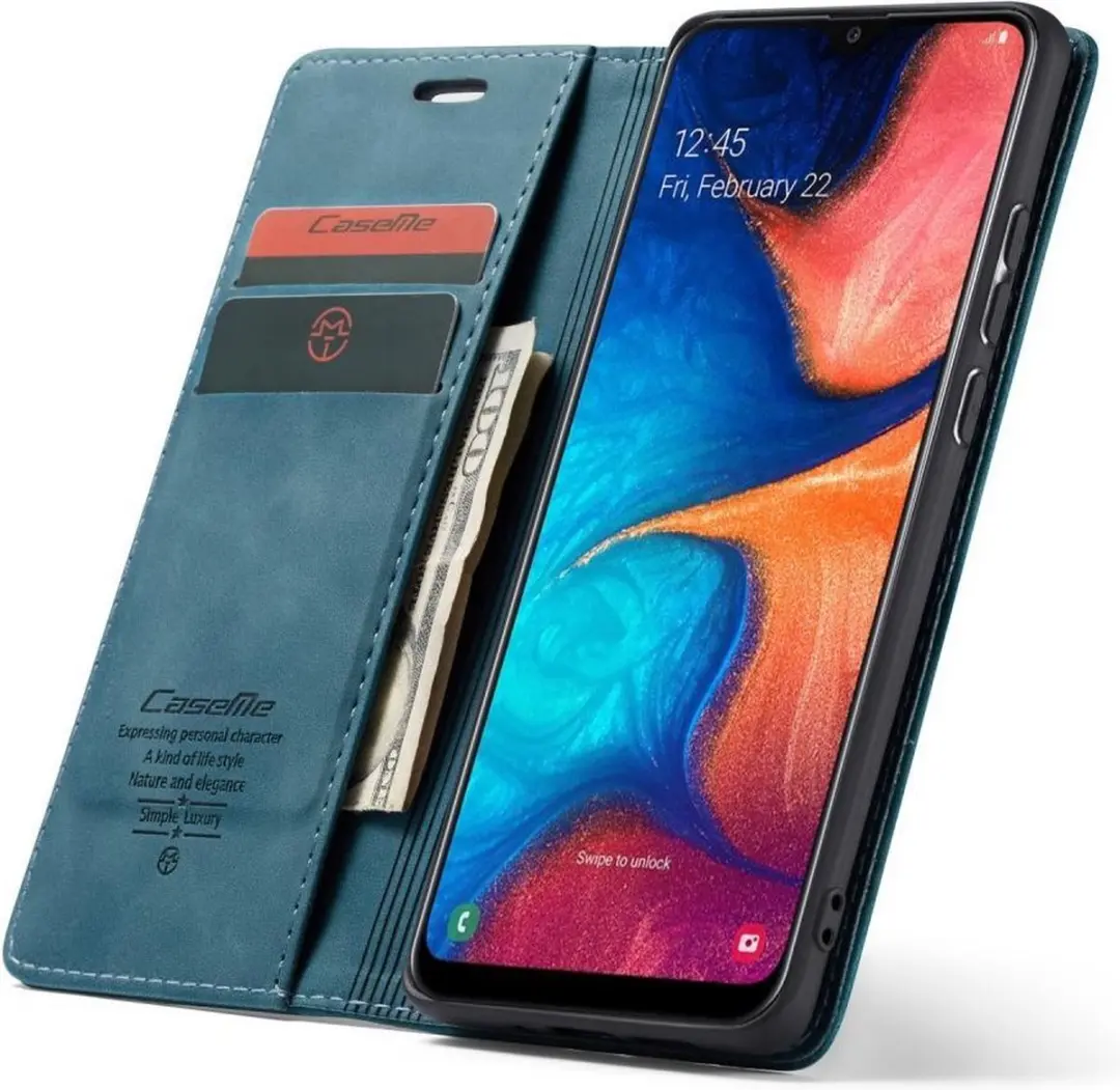 Caseme Book Case Samsung Galaxy A20e - Blauw