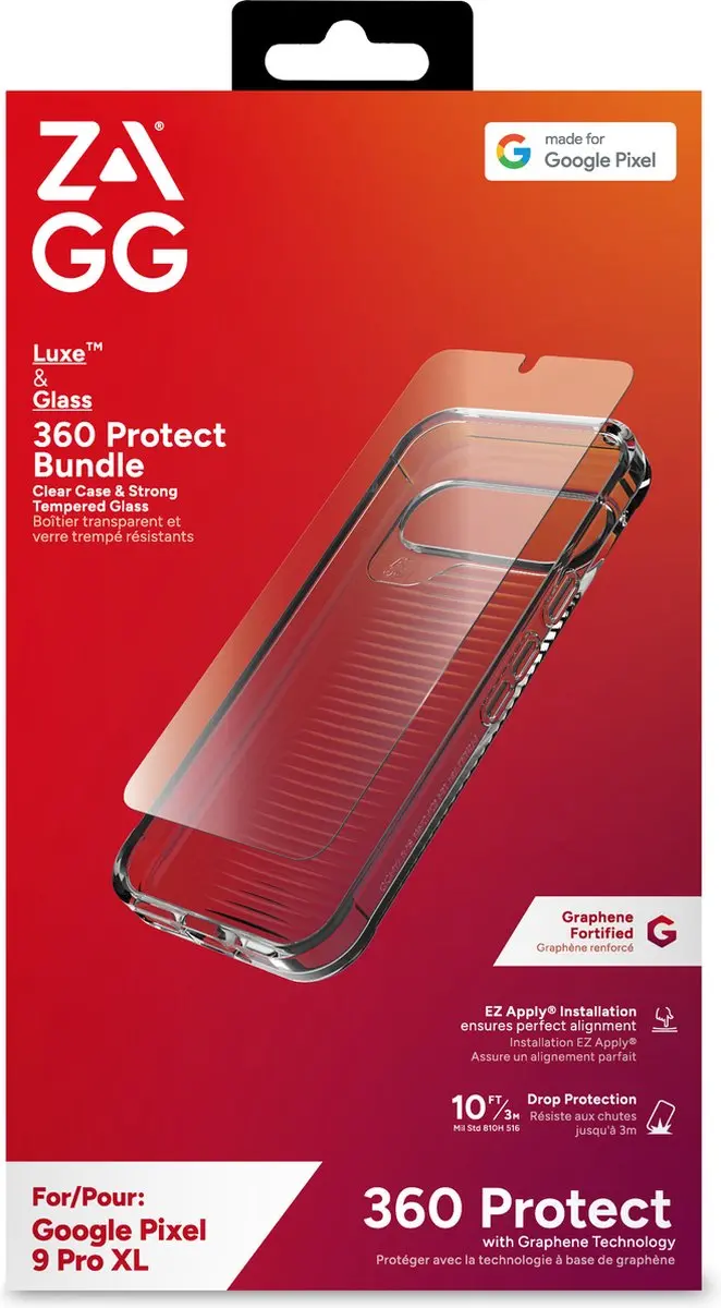 ZAGG 700514701 Hoesje + Tempered Glass - Transparant